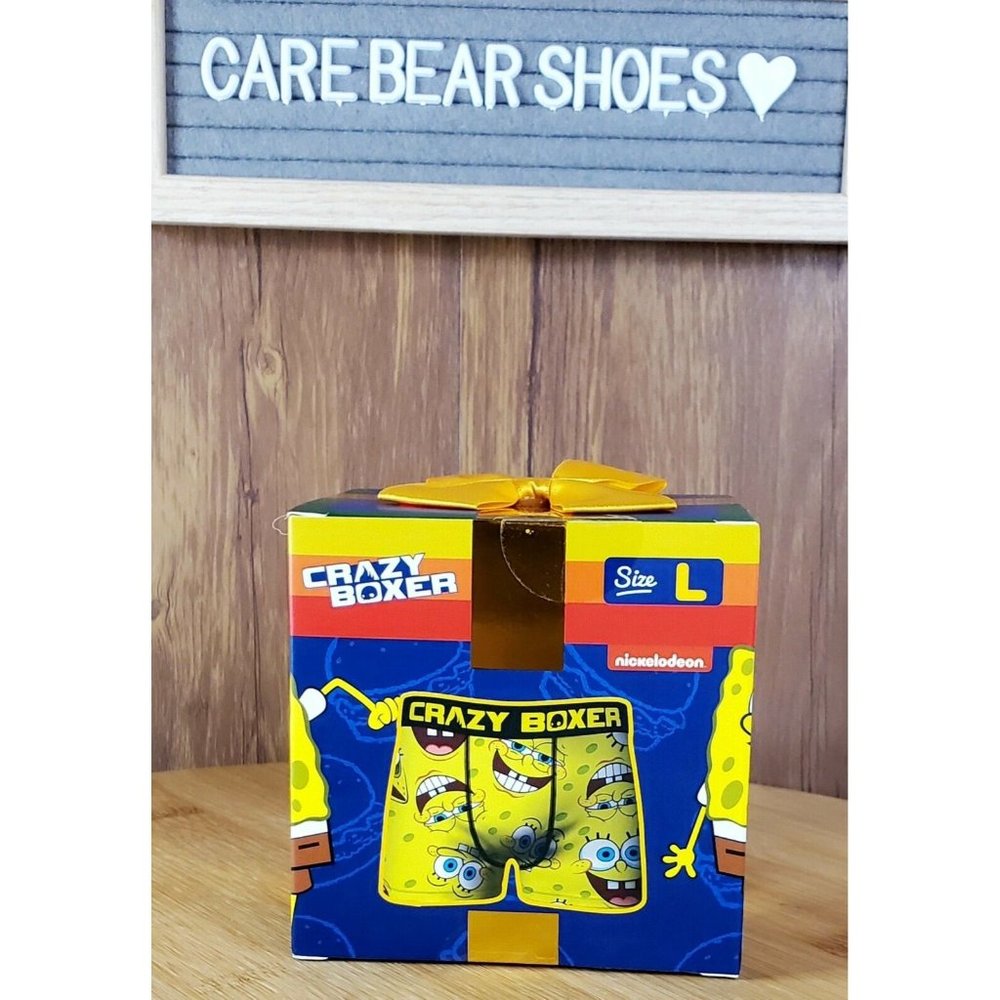 Crazy Boxers Mens SpongeBob Squarepants Boxer Briefs Size Large 36-38 Yellow NEW